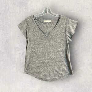 We The Free Womens Gray Tee Size Small Short Sleeve Boho Grunge Casual Basic